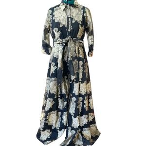 Rickie Freeman by Teri Jon size 16 Black and gold full length gown